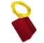Red cutaway handle