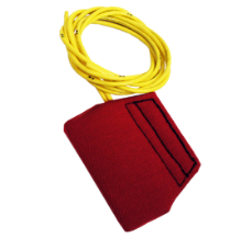 Red cutaway handle