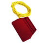 Red cutaway handle