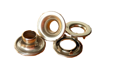 Size 0 long stainless steel grommets and washers